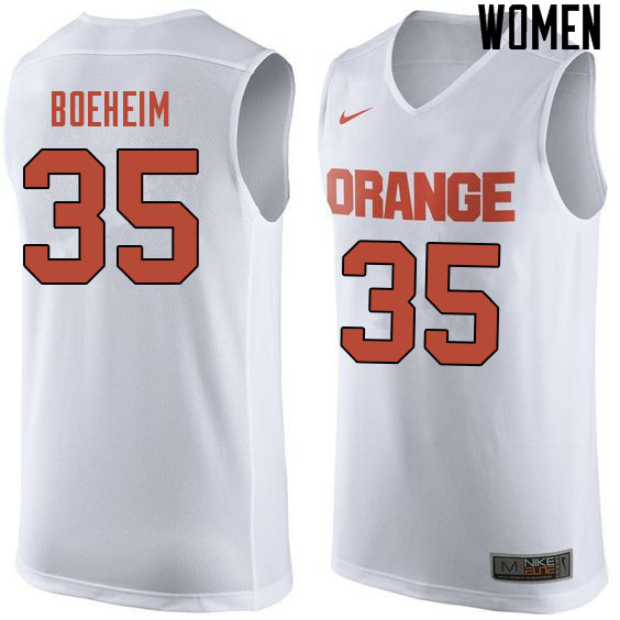 Women #35 Buddy Boeheim Syracuse White College Basketball Jerseys Sale-White